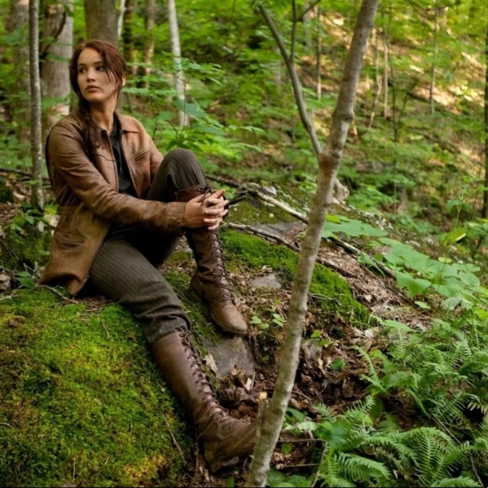 KATNISS Frye Melissa Tall Brown Leather Lace Up Knee High Vintage Riding Boot - Picture 16 of 16